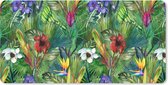 Tapis de souris XXL - Sous-main - Tapis de bureau - Arc-en-ciel - Flora - Jungle - Motifs - 90x45 cm - Tapis de souris XXL
