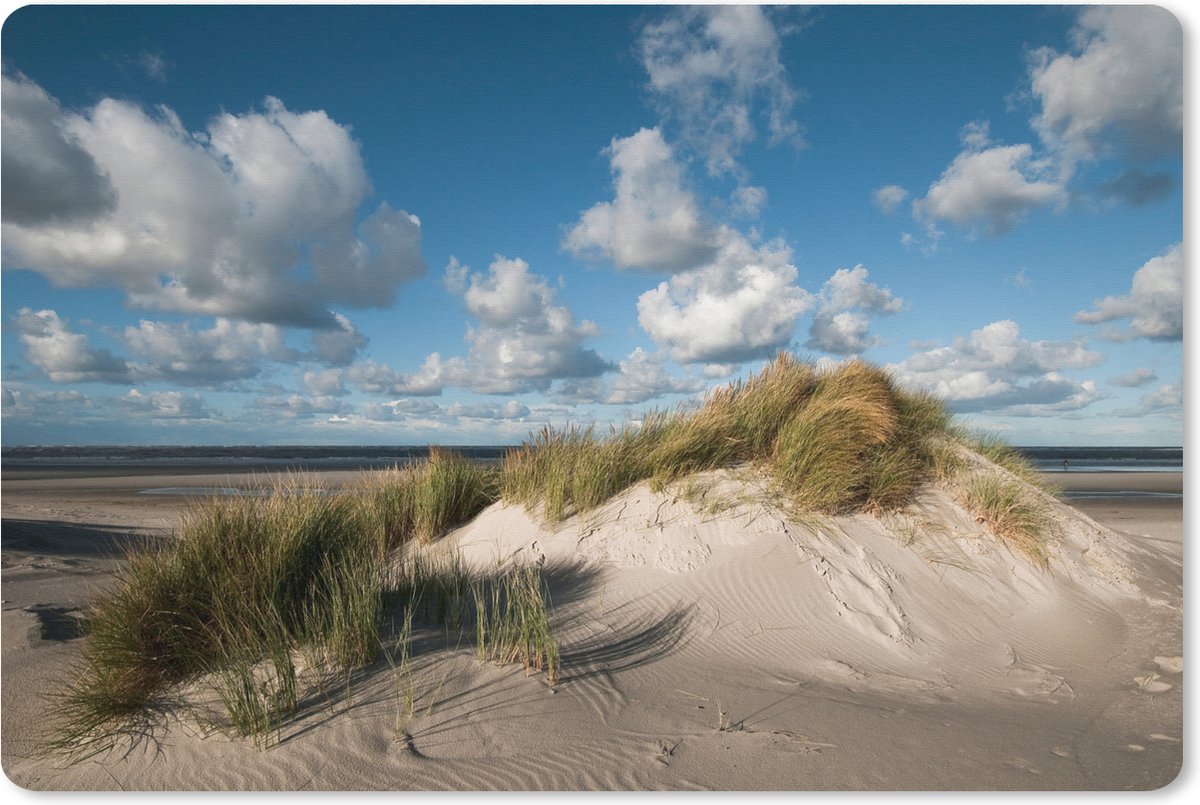 Muismat XXL 120x80 cm - Bureau onderlegger - Bureau mat Uitzicht op het landschap van Schiermonnikoog - Bureaumat - Gaming mousepad xl - Bureaulegger groot - Computer deskmat