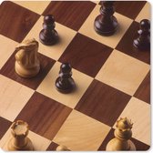 Muismat XXL - Bureau onderlegger - Bureau mat - Het schaakbord gedurende een potje schaken - 40x40 cm - XXL muismat