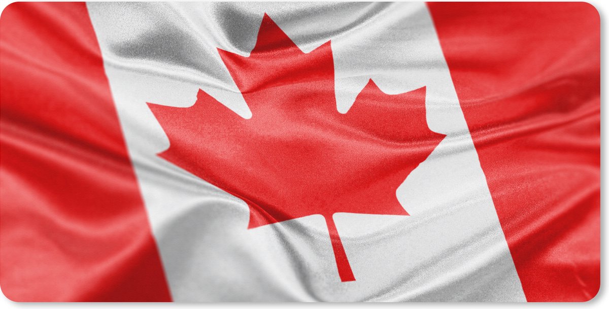 Muismat XXL 90x45 cm - Bureau onderlegger - Bureau mat Hoge resolutie van de vlag van Canada - Bureaumat - Gaming mousepad xl - Bureaulegger groot - Computer deskmat