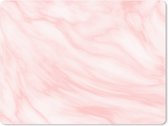 Tapis de souris XXL - Sous-main - Tapis de bureau - Marbre - Rose - Wit - Luxe - Aspect marbre - 80x60 cm - Tapis de souris XXL