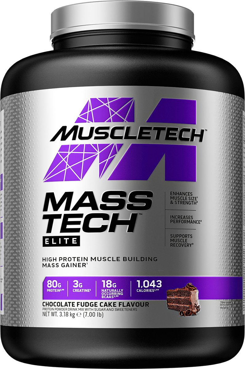 Goedkoopste Muscletech Mass Tech - Weight Gainer / Mass Gainer - Chocolade - 3200 gram (14 shakes