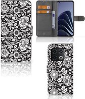 Coque Téléphone Portable OnePlus 10 Pro Housse de Protection Fleurs Noires