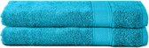 Komfortec 2x Handdoek 50x100 - 100% Katoen – Handdoekenset - Zacht - Turquoise