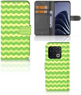 Telefoonhoesje OnePlus 10 Pro Book Case Waves Green