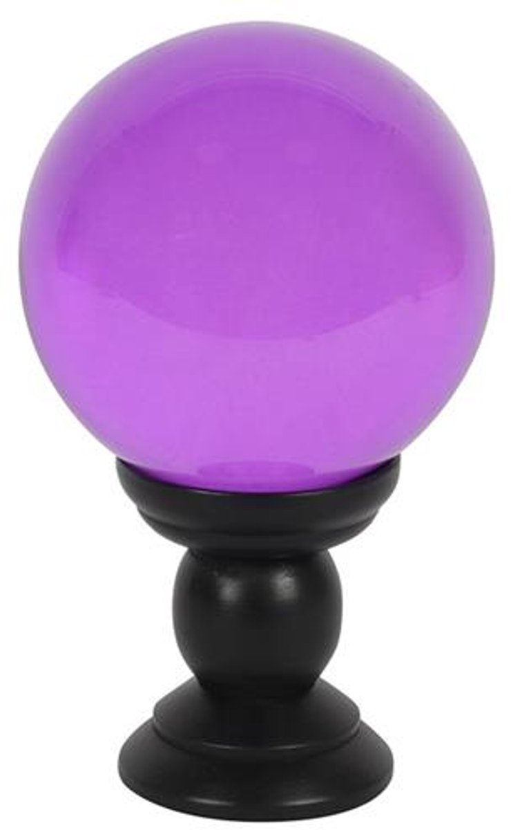 Something Different - Purple Large on Wooden Stand Kristallen bol - Paars