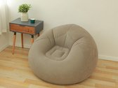 Canapé gonflable - beige - chaise longue - chaise longue - pouf sans haricot - fauteuil relax - confortable - haute qualité - chaise simple