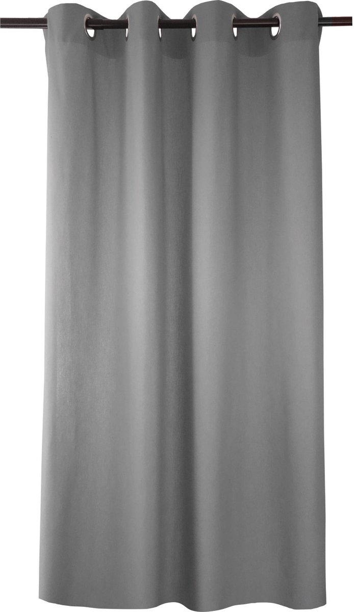 INSPIRE - Dekkend gordijn SUNNY - B.140 x H.280 cm - gordijnen met oogjes - katoen - lichtgrijs