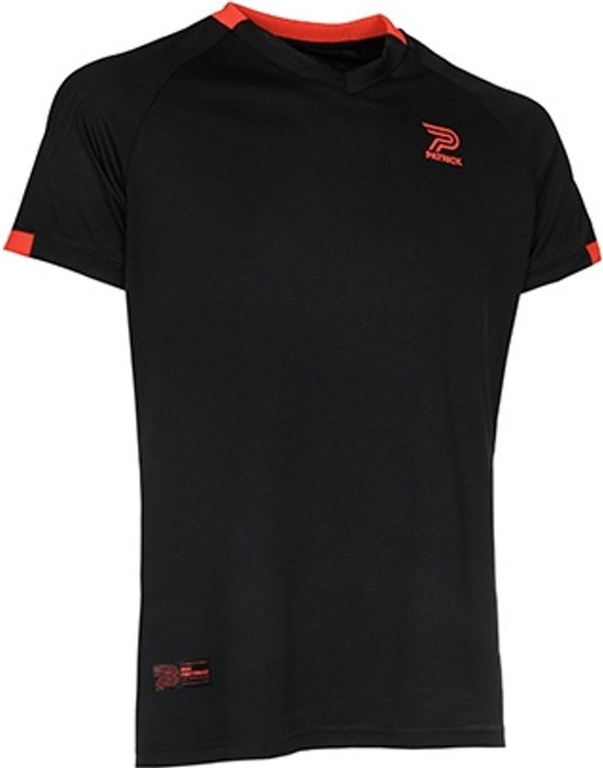 Patrick High Performance T-shirt Exclusive Femmes - Zwart / Rouge Fluo | Taille : L