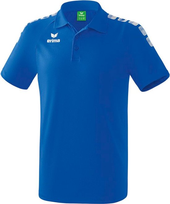 Erima Essential 5-C Polo Kind New Royal Blauw-Wit Maat 140