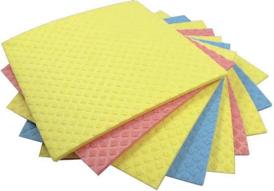 Foto: Aqualine vaatdoekjes formaat 18 x 20 cm geassorteerde kleuren pak van 5 stuks