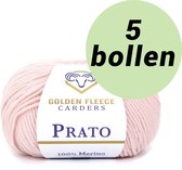 5 bollen breiwol Zacht roze (803) - 100% Merino wol - Golden Fleece yarns Prato blooming pink