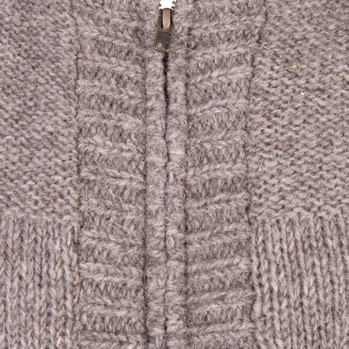 Gebreid Wollen Dames Vest van Schapenwol met Polyester Fleece voering en vaste capuchon SHAKALOHA W Brizo ZH Lbrown