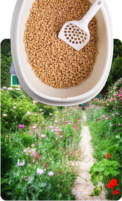 Kattenbakmat Placemat kat Kattenbak mat Pad naar boerderij met de deurtjes in de...