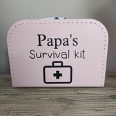 Het blije snoetje - Papa's survival kit - kraamcadeau - cadeau zwangerschap - cadeau babyshower - Roze