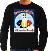 Foute Belgie Kersttrui / sweater - Christmas in Belgium we know how to party - zwart voor heren - kerstkleding / kerst outfit M