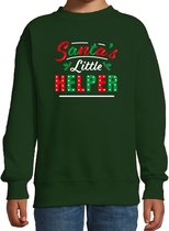 Santas little helper / Het hulpje van de Kerstman Kerstsweater - groen - kinderen - Kersttruien / Kerst outfit 152/164