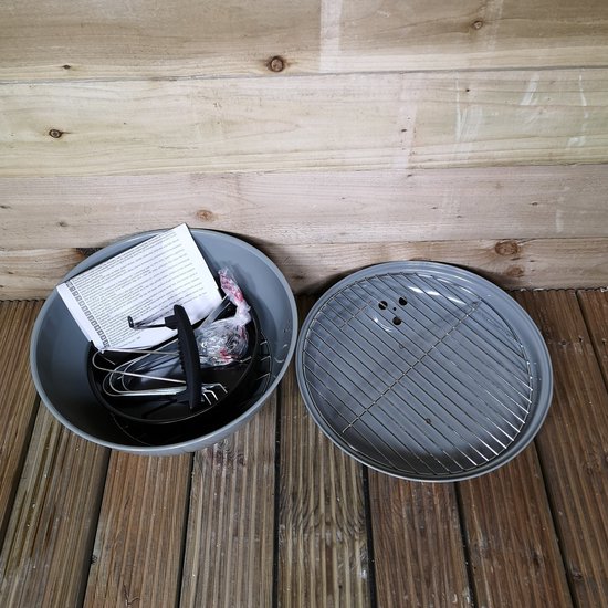 BBQ Classics Draagbare Houtskoolbarbecue met Deksel van Toolland — afbeelding 4