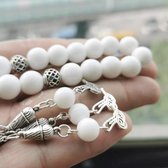 Perle de prière de la Mecque - 100% Perles de coquillage naturel - Tesbih - Allah - cadeau islamique Tasbeeh - Tasbih - Islam