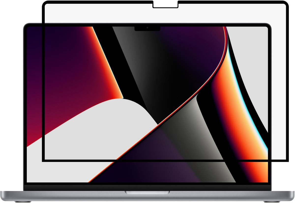 GrizzlyCoat Screenprotector geschikt voor Apple MacBook Pro 16 Inch (2021-2024) | GrizzlyCoat Screenprotector Anti-Glare Folie - Case Friendly - Zwart