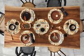 Sets de table ronds - Dessous de verre - Napperons ronds - Vintage - Motifs - Été - 8 pièces