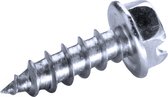 GOEBEL® - 1000 x Zeskantkop plaatschroeven (Ø x L) 4,2 x 9,5 mm Staal Verzinkt met Zonder Ring DIN7976 / ISO1479 met aangeperste ring met sleuf - Schroeven - 2015142950