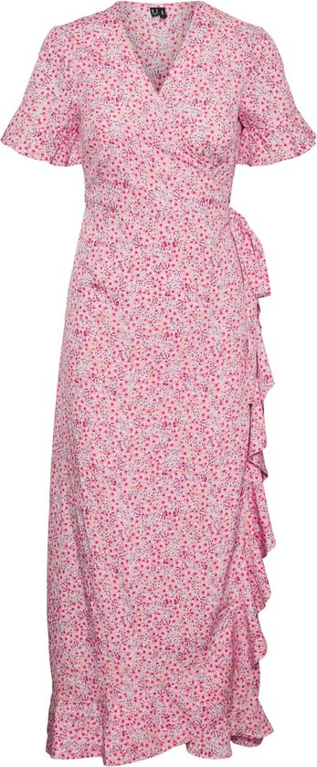 Vero Moda VMHENNA 2/4 WRAP LONG DRESS EXP GA Dames Jurk Parfait Pink - Maat  XL | bol.com