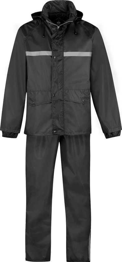 BJØRNSON Dusch Rainsuit Femme & Homme - Imperméable - Taille 2XL - Zwart