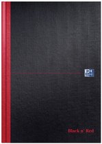 Notitieboek oxford black n' red a4 96vel blanco | 1 stuk | 5 stuks