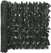 vidaXL-Balkonscherm-met-donkergroene-bladeren-600x150-cm