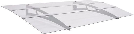 Transparante Deurluifel,Uv Regen Sneeuw Bescherming Huisdeurluifel,Voordeur Afdak van Polycarbonaat en Aluminium Frame,Lessenaarsboogluifel Breedte 45/65/90/120cm Optioneel (45x350cm/18x138,Silver