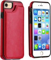 ShieldCase geschikt voor Apple iPhone SE 2020 / SE 2022 wallet case - rood - Bookcase hoesje portemonnee - Walletcase flipcase shockproof hoesje pasjeshouder