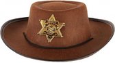Chapeau de shérif de cow-boy marron cool pour les enfants