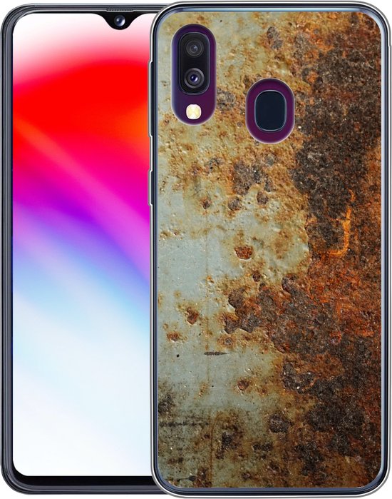 Coque Samsung Galaxy A40 - Tôle Acier - Ancien - Rouille - Siliconen Phone case