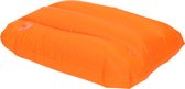 1x Opblaasbare kussentjes oranje 28 x 19 cm - Reiskussens - Opblaasbare kussens voor onderweg/strand/zwembad