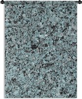 Wandkleed - Wanddoek - Kristal - Blauw - Graniet - Zwart - 120x160 cm - Wandtapijt
