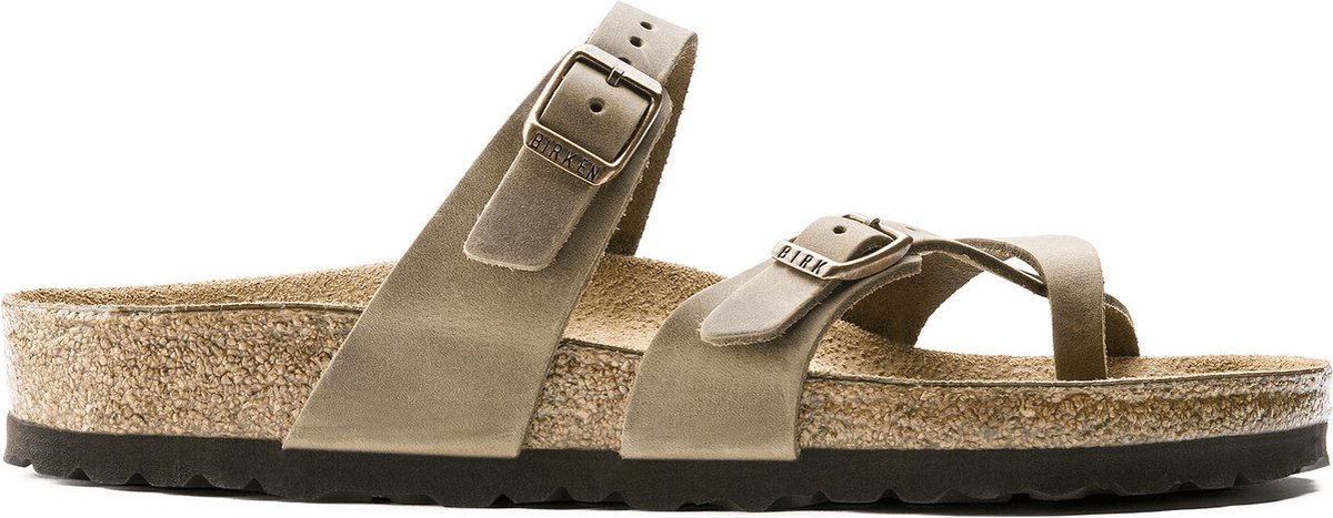 Birkenstock Slippers Mayari Oiled Leather Fashion Wear Volwassen Bruin