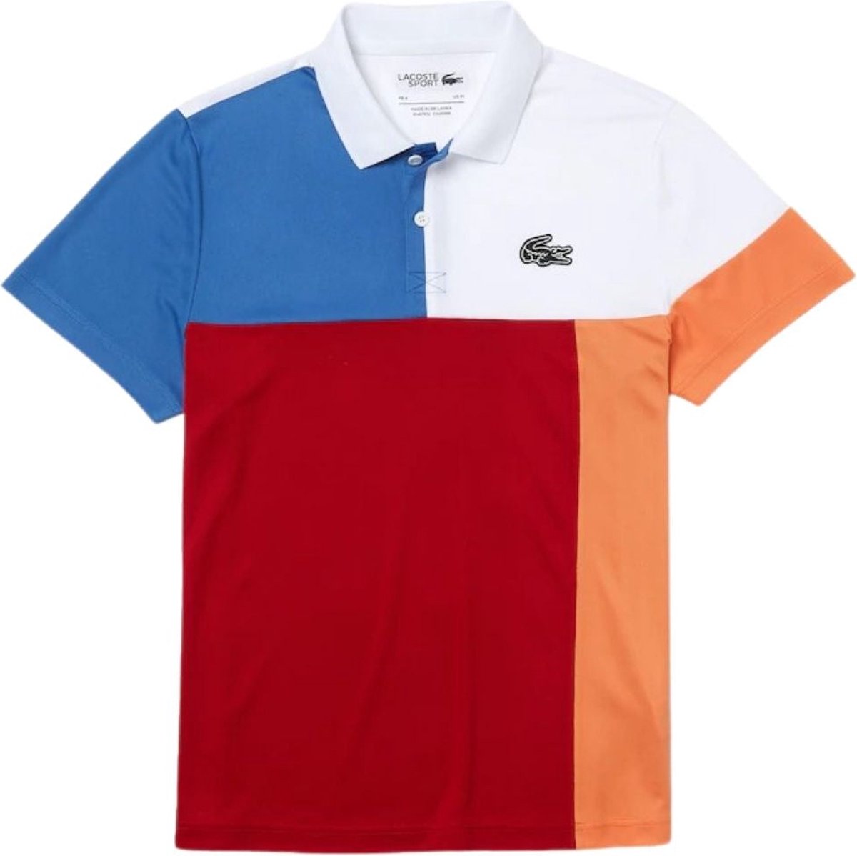 Lacoste Sport Polo Shirt poloshirt heren colour-block piqué - XL