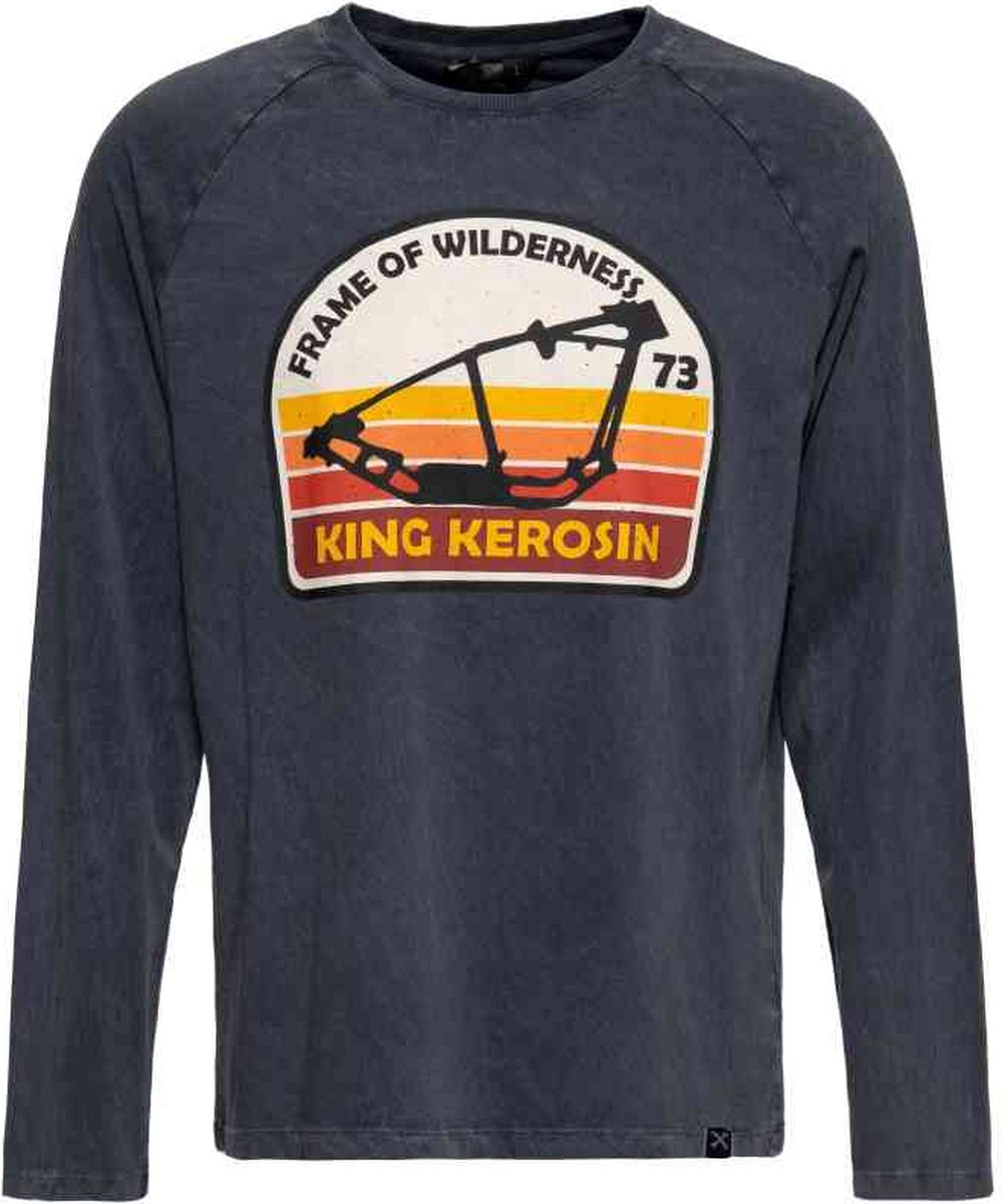 King Kerosin Longsleeve shirt -L- Frame of Wilderness Zwart