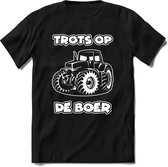 T-Shirt Knaller T-Shirt|Trots op de boer / Boerenprotest / Steun de boer|Heren / Dames Kleding shirt Trekker / Tractor|Kleur zwart|Maat XL