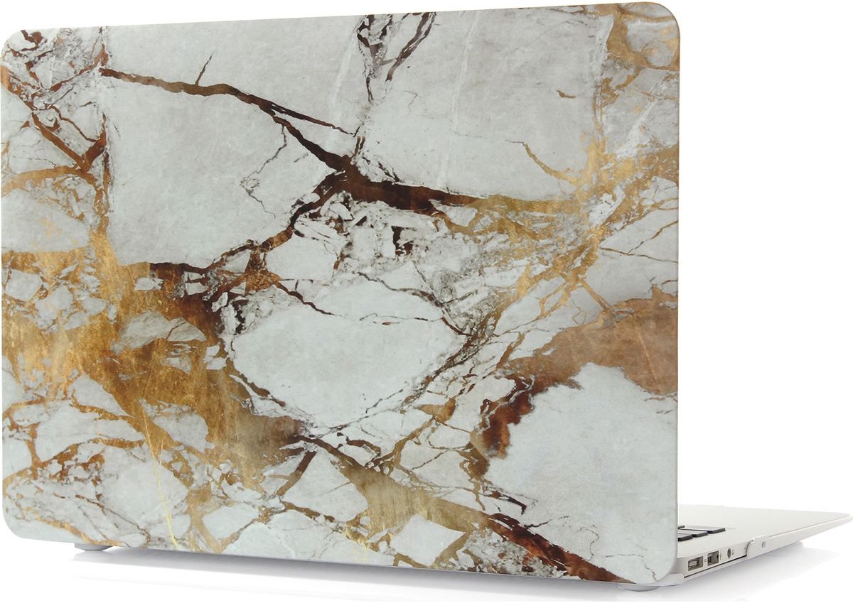 Mobigear Marble - Apple MacBook Pro 13 Inch (2016-2019) Hoes Hardshell MacBook Case - Bruin