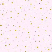 Kinderbehang Profhome 358391-GU vliesbehang glad met kinder patroon glanzend roze goud paars 5,33 m2