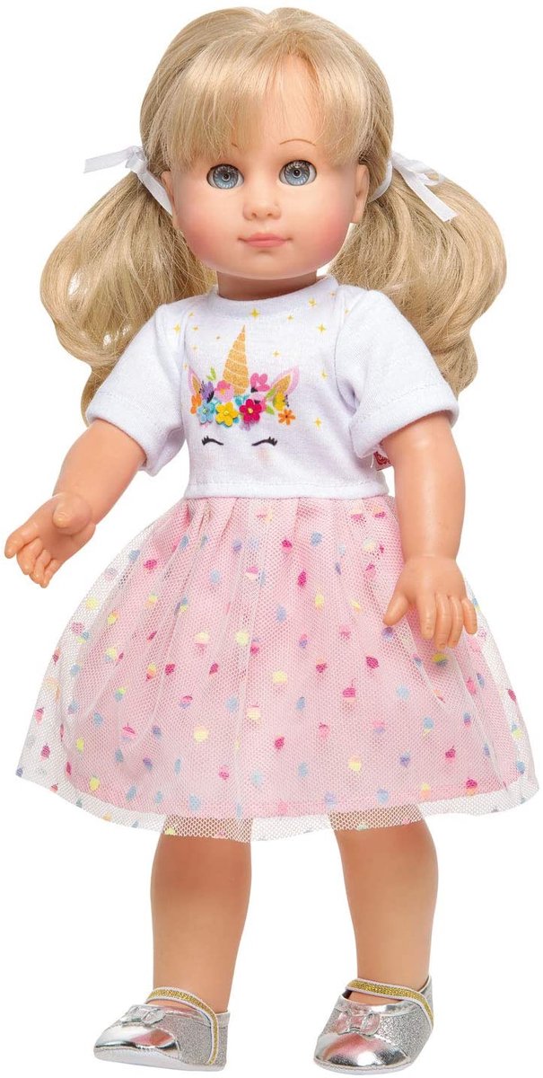 Heless Poppenkleding Jurk Eenhoorn Meisjes 35-45 Cm Wit/roze 2-delig — afbeelding 5