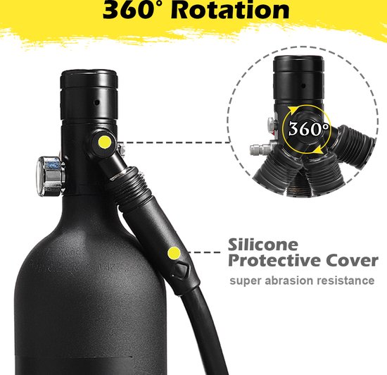 Équipement De Plongée : Mini Bouteille/réservoir D'oxygène 85 Litres (9L/3L) - Accessoire Neuf Pour Plongeurs