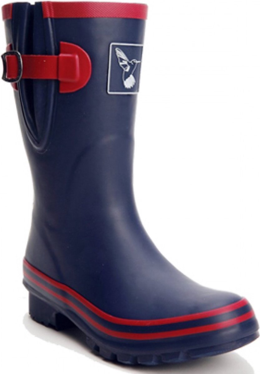 Donkerblauwe dames regenlaars Raspnavy kort model van Evercratures 37