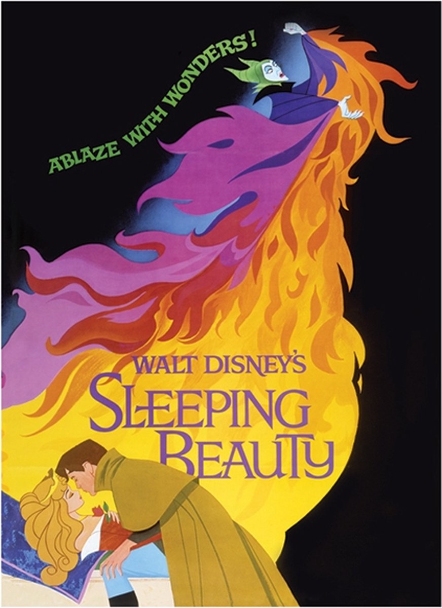 Pyramid Sleeping Beauty Ablaze Art Print 60x80cm | Poster Multi color