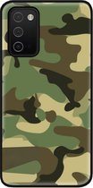 ADEL Siliconen Back Cover Softcase Hoesje Geschikt voor Samsung Galaxy A03s - Camouflage