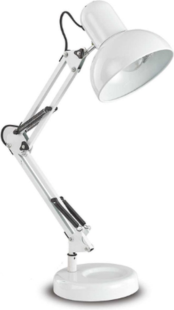 Ideal Lux - Kelly - Tafellamp - Metaal - E27 - Wit - Voor binnen - Lampen - Woonkamer - Eetkamer - Keuken