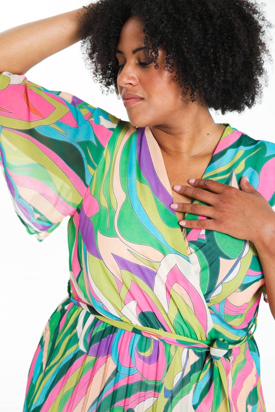 Robe D'été Paprika - Taille 44 (3) - Motif Géométrique Orange à Gros Pois - 100% Coton Sans Manches
