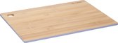 Set de 1x planches à découper bord gris 23 x 30 cm en bois de bambou - Planches de Plateaux de service à pain